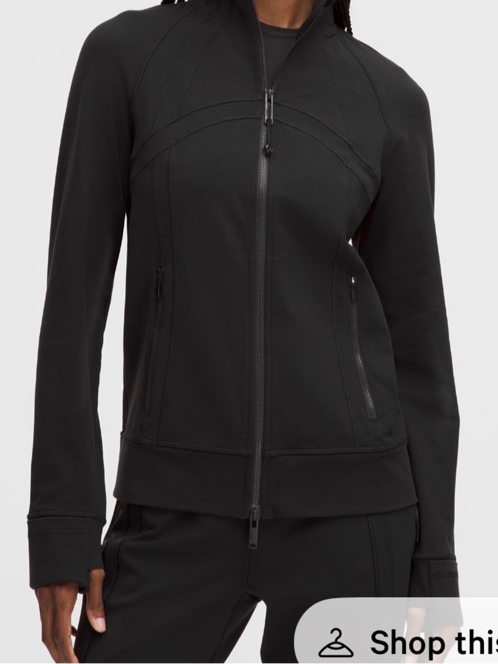 Lululemon black Define Track Jacket Luon Sz. 6 like new